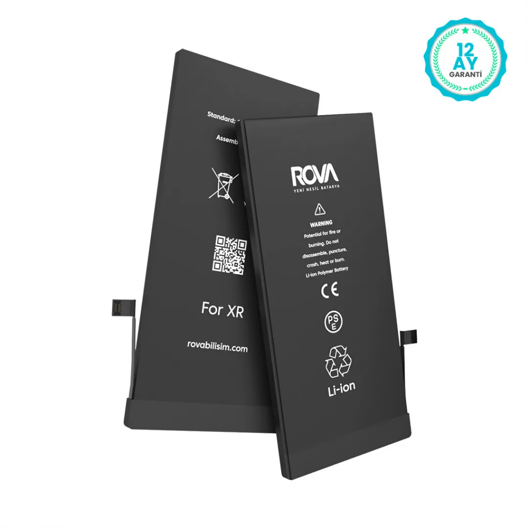 Rova iPhone XR Yüksek Kapasiteli Batarya Pil 3590 mAh - 2