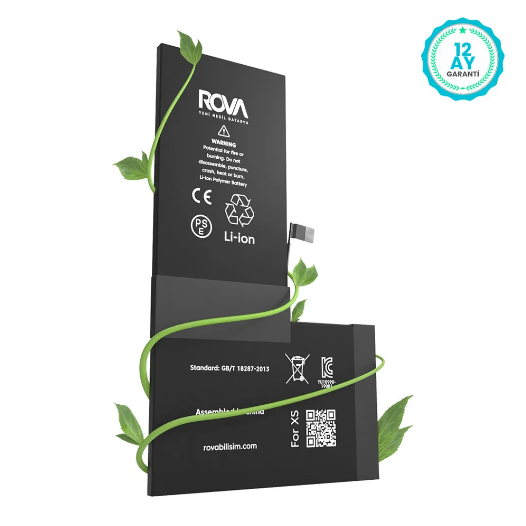 Rova iPhone XS Yüksek Kapasiteli Batarya Pil 3000 mAh - 4