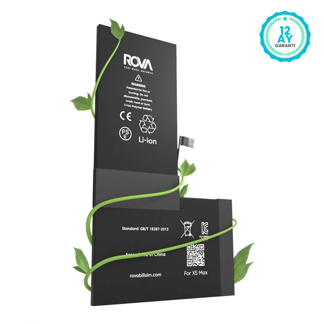 Rova iPhone XS Max Yüksek Kapasiteli Batarya Pil 3700 mAh - 4