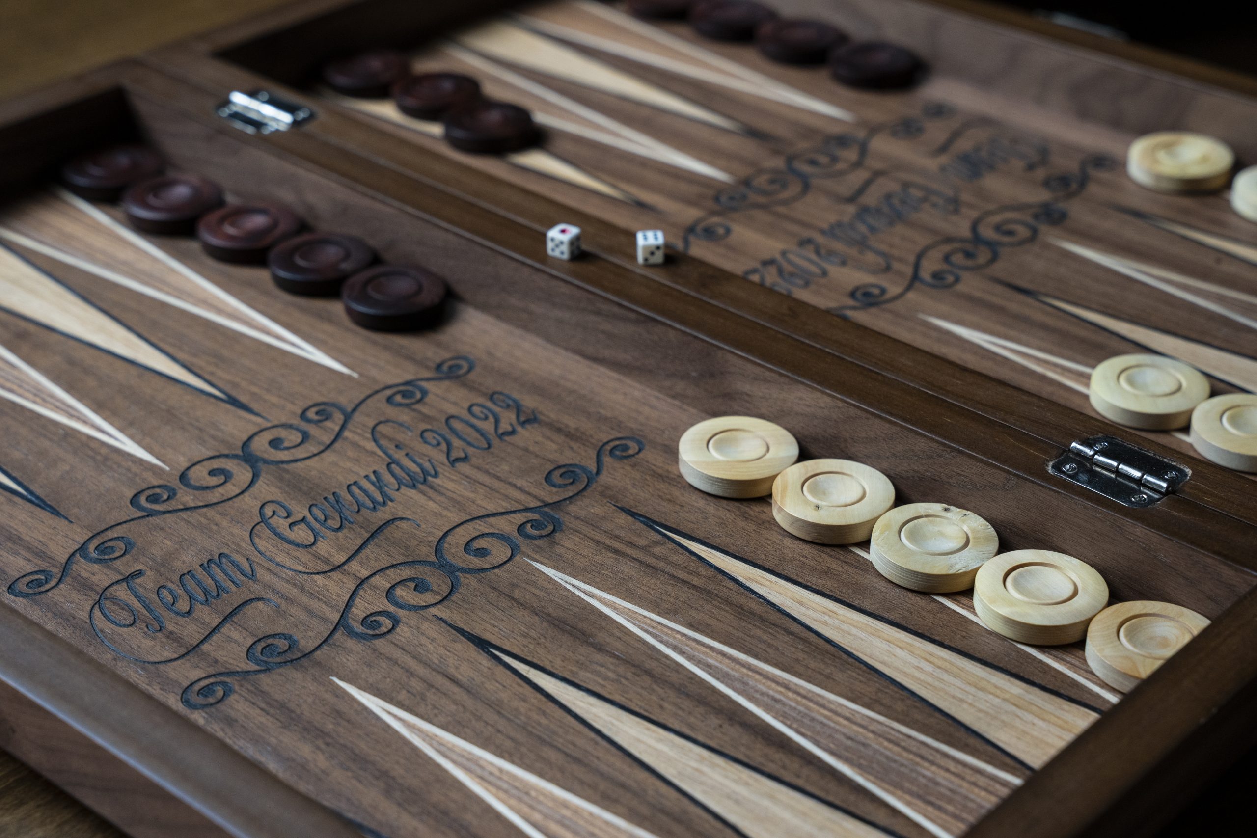 İşçiliği Ceviz Tavla Kişiselleştirme CT50 - 3