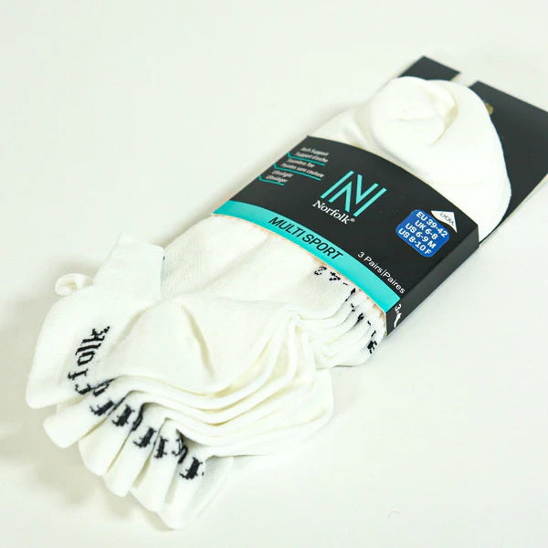 IZZY Multi-sport Ultra Hafif Düşük Kesim Çorap 3'lü Paket Beyaz - 4