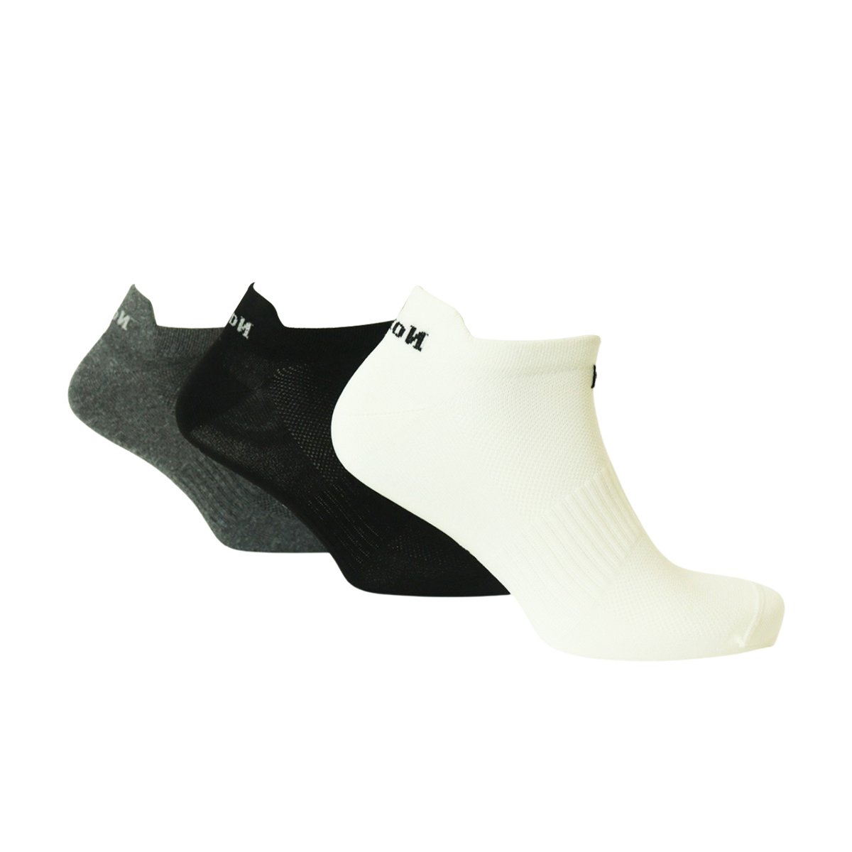 IZZY Multi-Sport Ultra Hafif Düşük Kesim Çorap 3'lü Paket Beyaz/Gri/Siyah