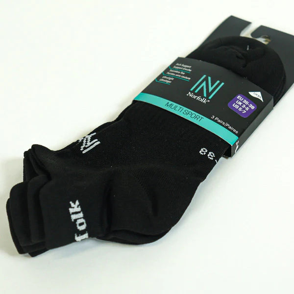 IZZY Multi-Sport Ultra Hafif Düşük Kesim Çorap 3'lü Paket Siyah - 4