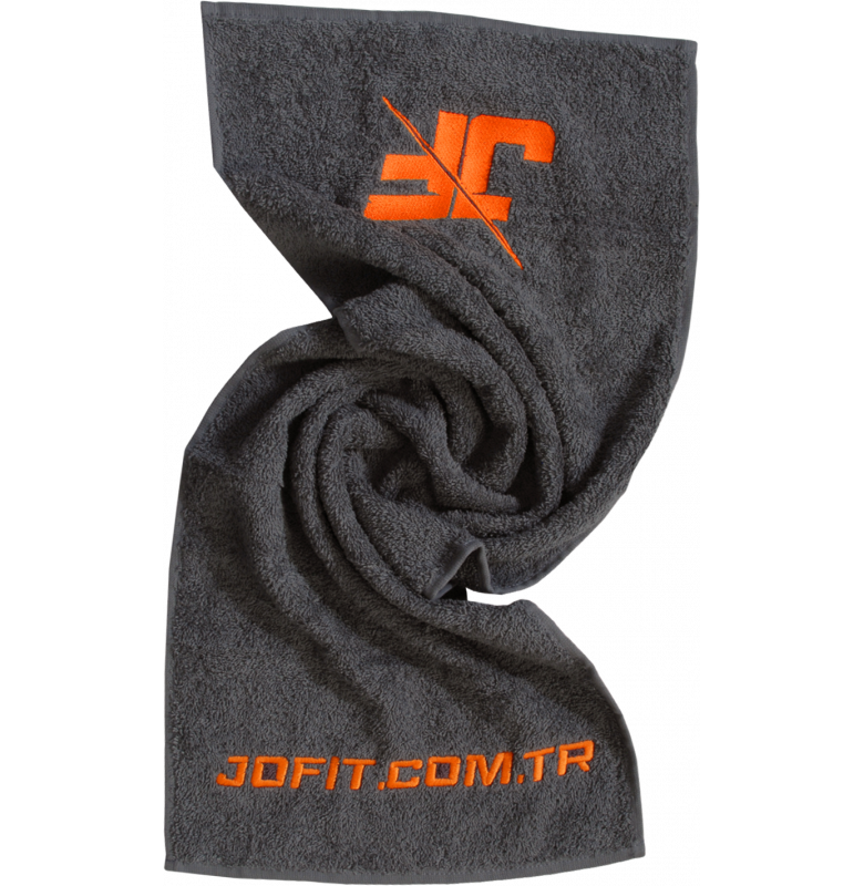 Jofit Sporcu Antrenman Havlu 30x85 cm.Gri & Turuncu - 3