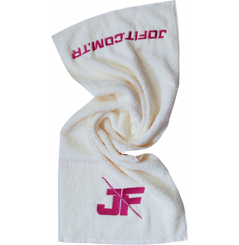Jofit Sporcu Antrenman Havlu 30x85 cm. Krem & Fuşya - 3