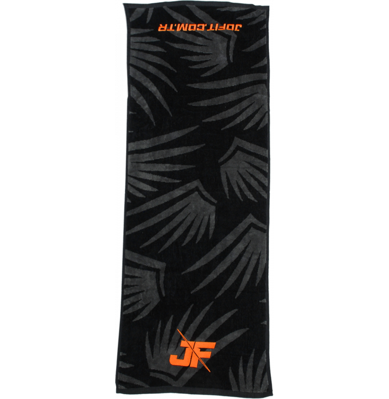 Jofit Sporcu Antrenman Havlu 38x105 cm. Siyah & Turuncu - 4