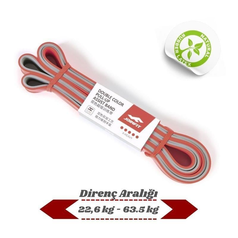 JOINFIT Direnç Lastiği ve Egzersiz Bandı Kırmızı-Gri X-Heavy