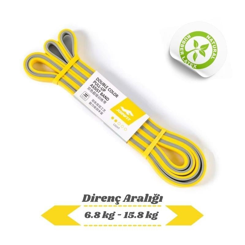 JOINFIT Direnç Lastiği ve Egzersiz Bandı Sarı-Gri X-Light
