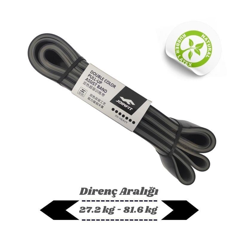 JOINFIT Direnç Lastiği ve Egzersiz Bandı Siyah-Gri XX-Heavy