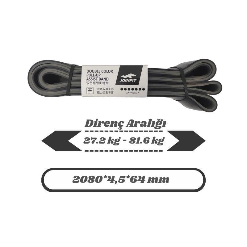 JOINFIT Direnç Lastiği ve Egzersiz Bandı Siyah-Gri XX-Heavy - 2