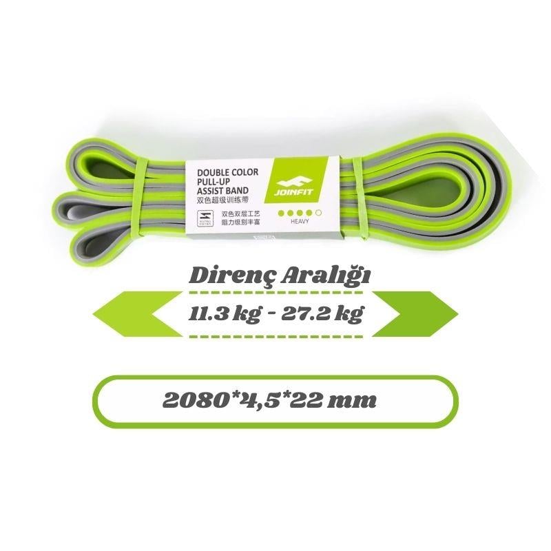 JOINFIT Direnç Lastiği ve Egzersiz Bandı Yeşil-Gri Medium - 2