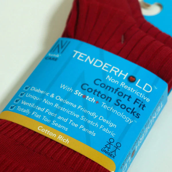 JOSEPH Comfort Fit Tenderhold Pamuklu Diyabet Çorabı 2'li Paket Ateş Kırmızı - 4