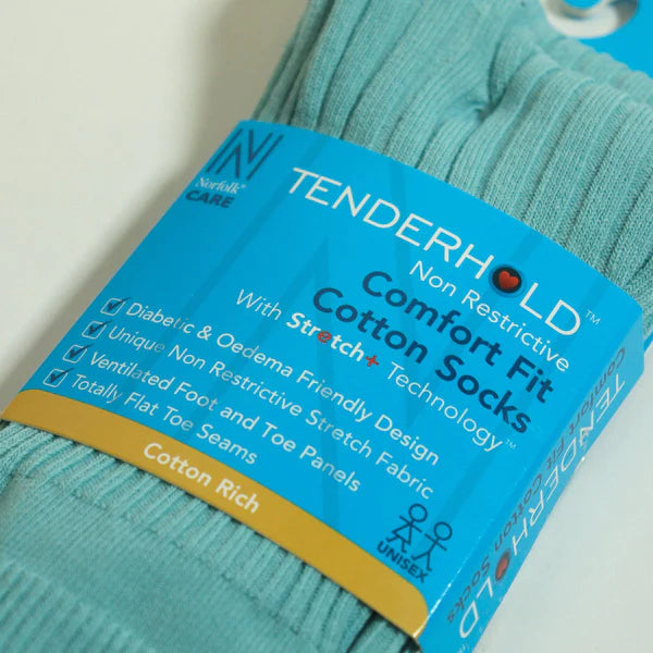 JOSEPH Comfort Fit Tenderhold Pamuklu Diyabet Çorabı 2'li Paket Deniz Sisi - 4