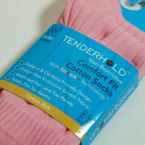 JOSEPH Comfort Fit Tenderhold Pamuklu Diyabet Çorabı 2'li Paket Gül - 4