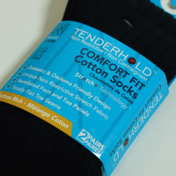 JOSEPH Comfort Fit Tenderhold Pamuklu Diyabet Çorabı 2'li Paket Siyah - 4