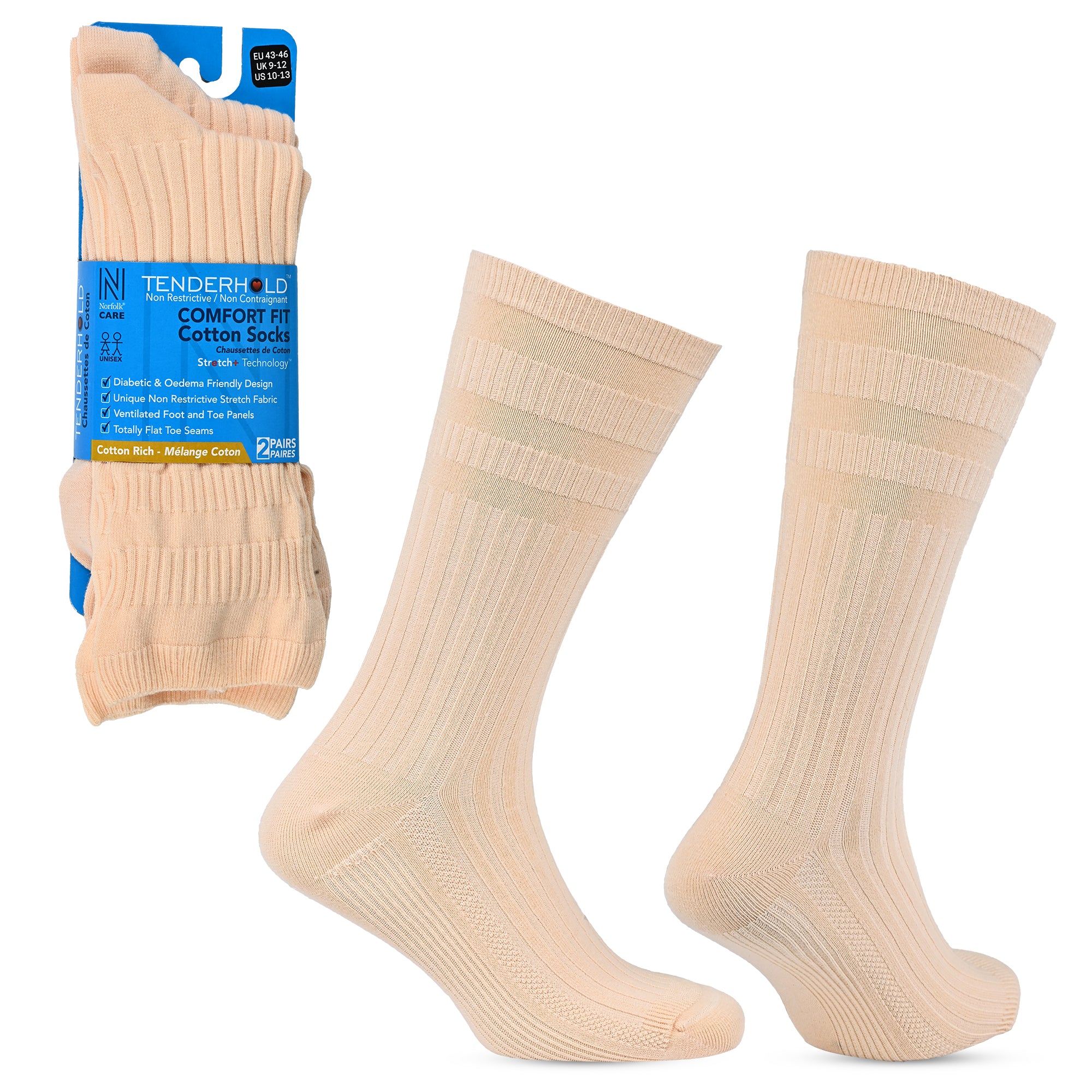 JOSEPH Comfort Fit Tenderhold Pamuklu Diyabet Çorabı 2'li Paket Somon - 3