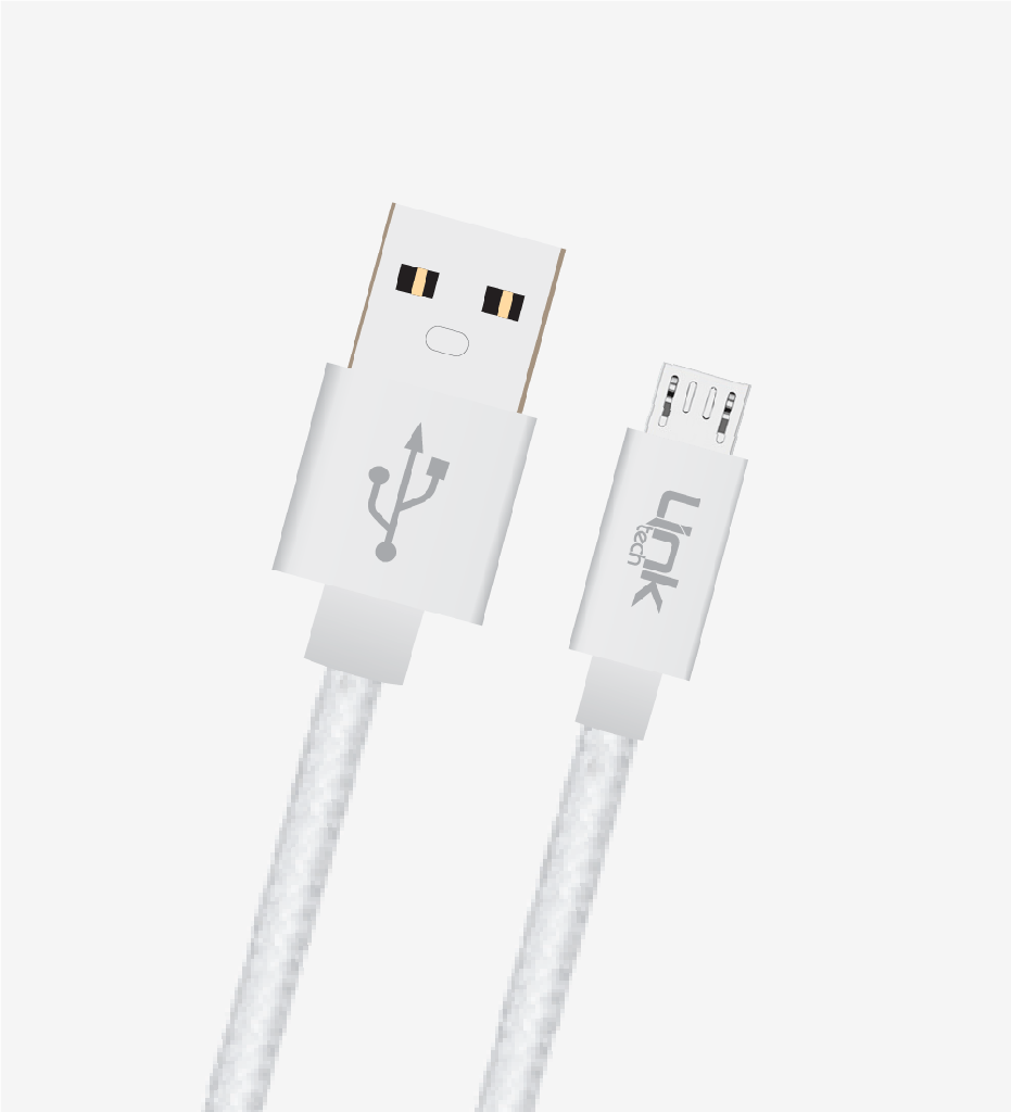K542 Safe & Fast 30cm Braided Metal Head Micro USB Charging Cable - 5