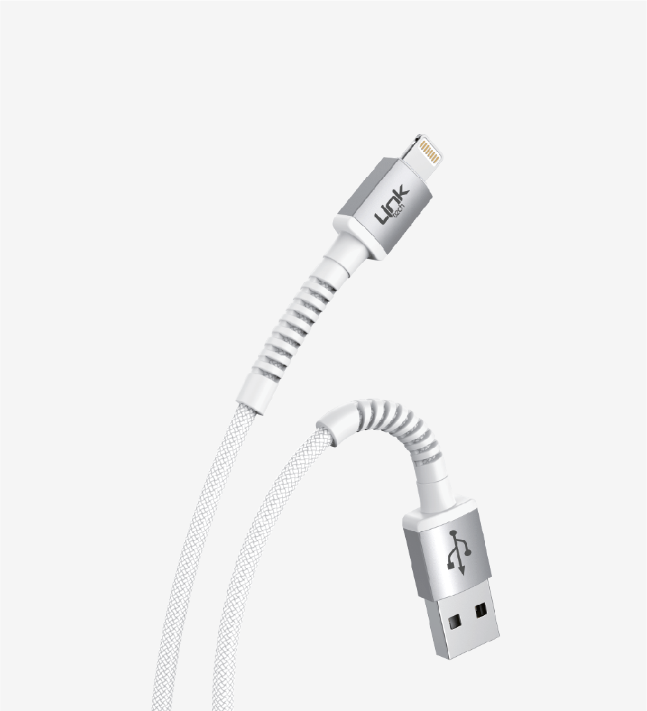 K550 Safe & Fast 1m Braided Metal Head Lightning iPhone Charging Cable Package - 11