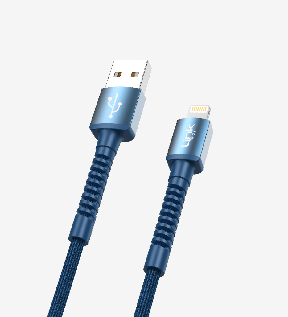 K550 Safe & Fast 1m Braided Metal Head Lightning iPhone Charging Cable Package - 4