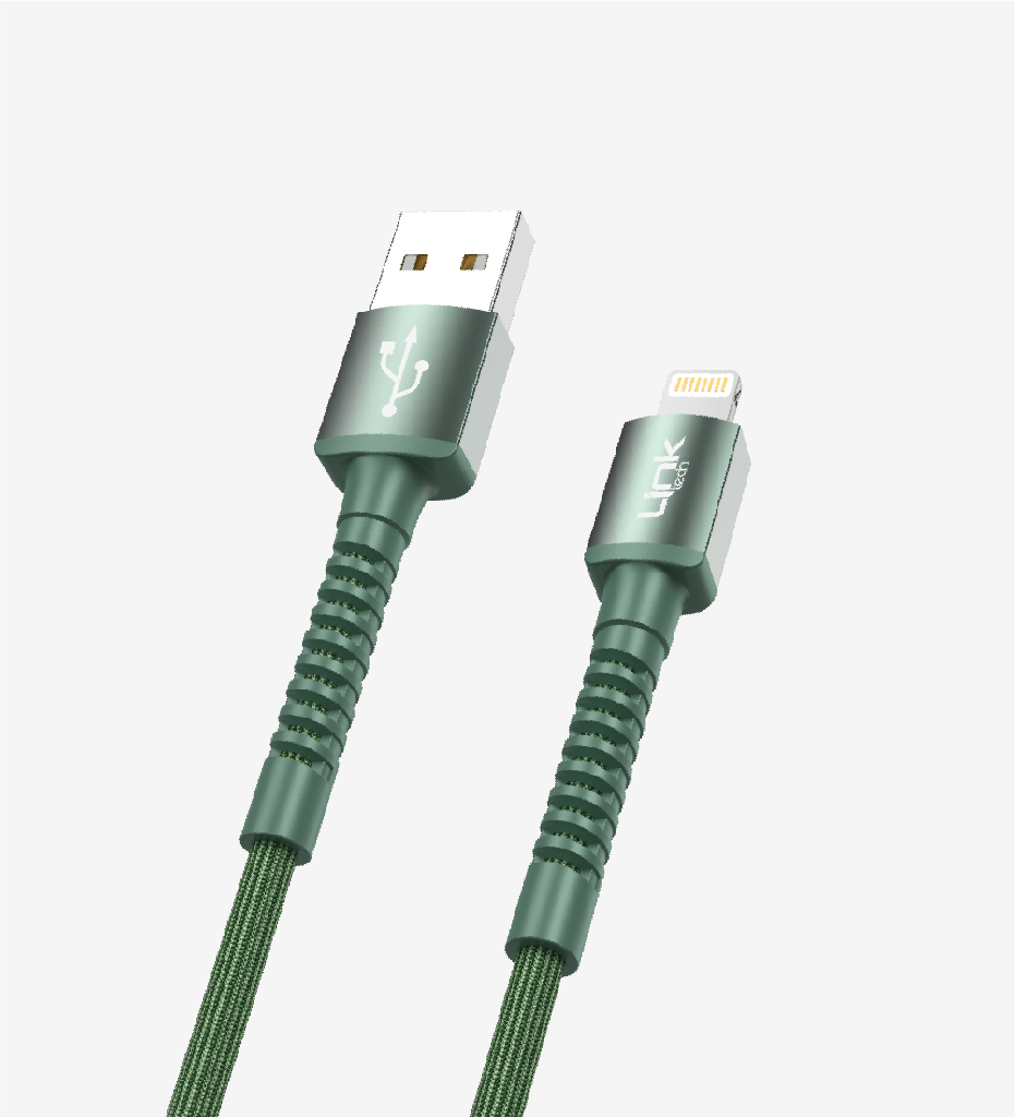 K550 Safe & Fast 1m Braided Metal Head Lightning iPhone Charging Cable Package - 6