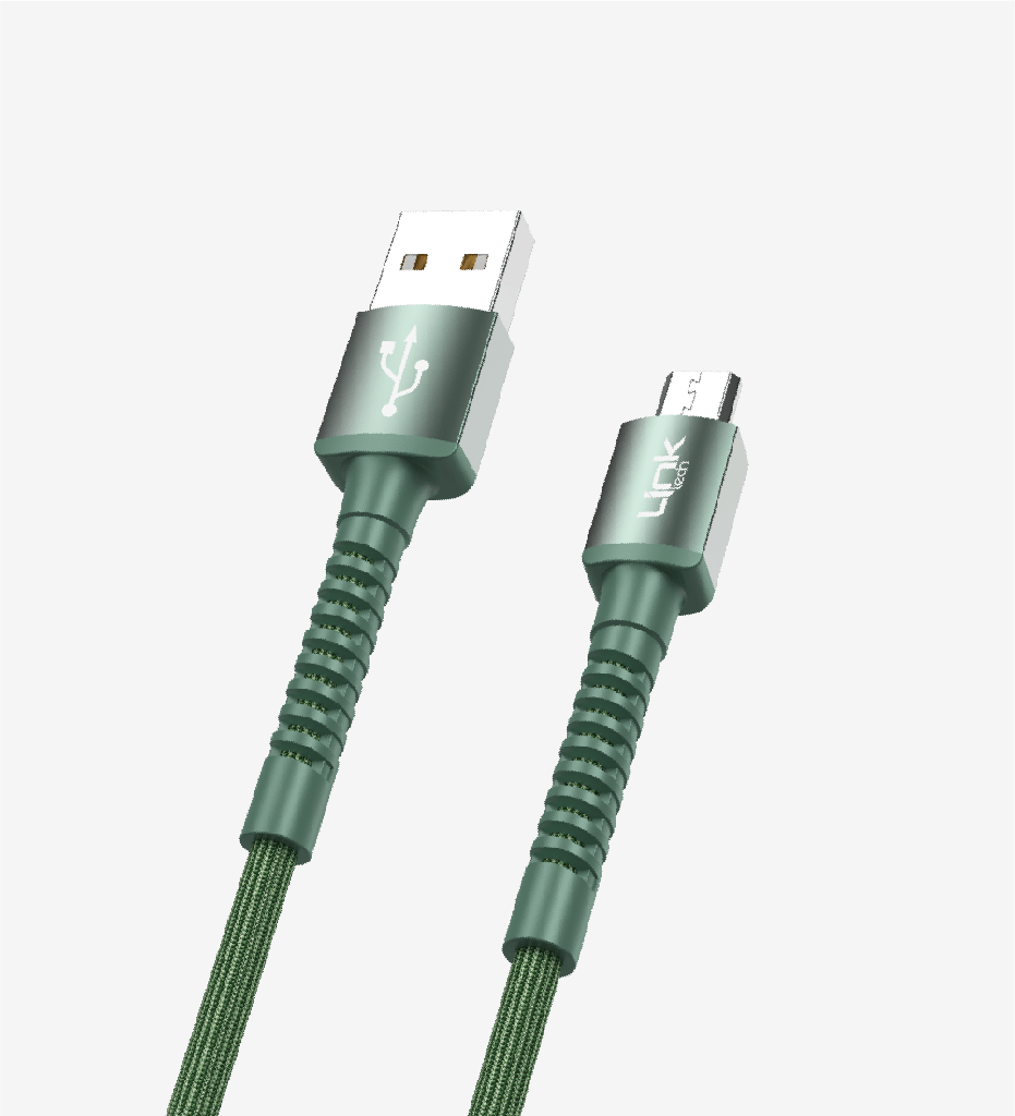 K551 Safe & Fast 1m Braided Metal Head Micro USB Charging Cable