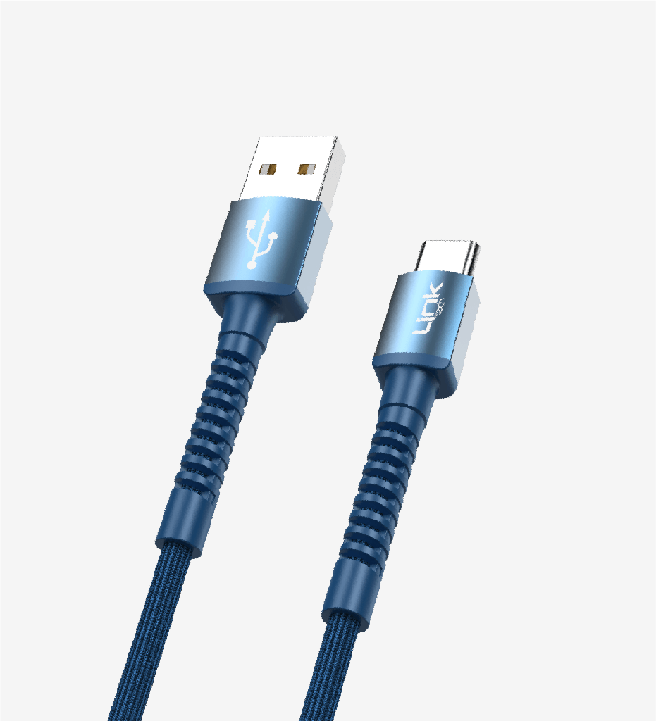 K552 Safe & Fast 1m Braided Metal Head Type-C Charging Cable - 2