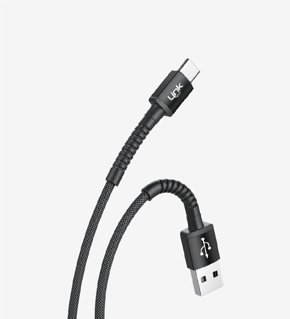 K552 Safe & Fast 1m Braided Metal Head Type-C Charging Cable - 5