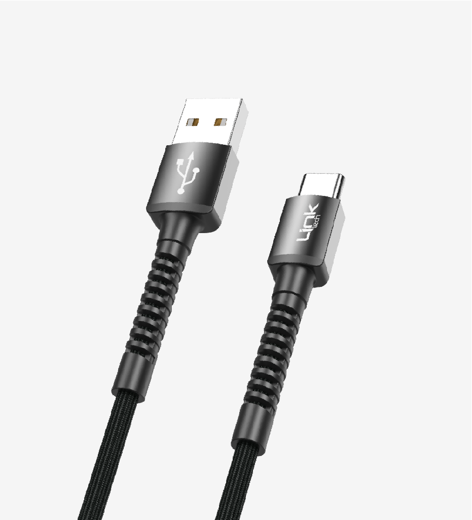 K552 Safe 3A Braided USB Type-C Charging Cable with Metal Head Package - 4