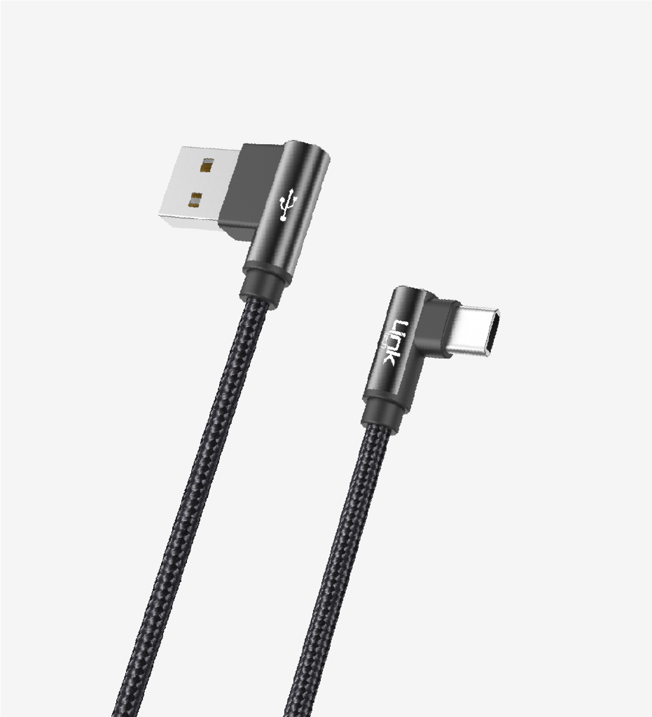 K594 Gaming 1500mm 3A Braided USB Type-C Charging Cable with 90° Degrees Metallic Head - 4