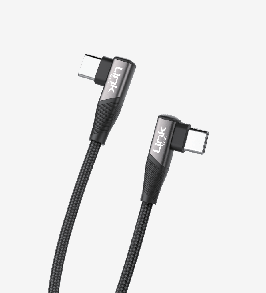 K595 Gaming 1500mm 3A 60W Braided  Type-C Type-C Charging Cable with 90° Degrees Metallic Head - 4