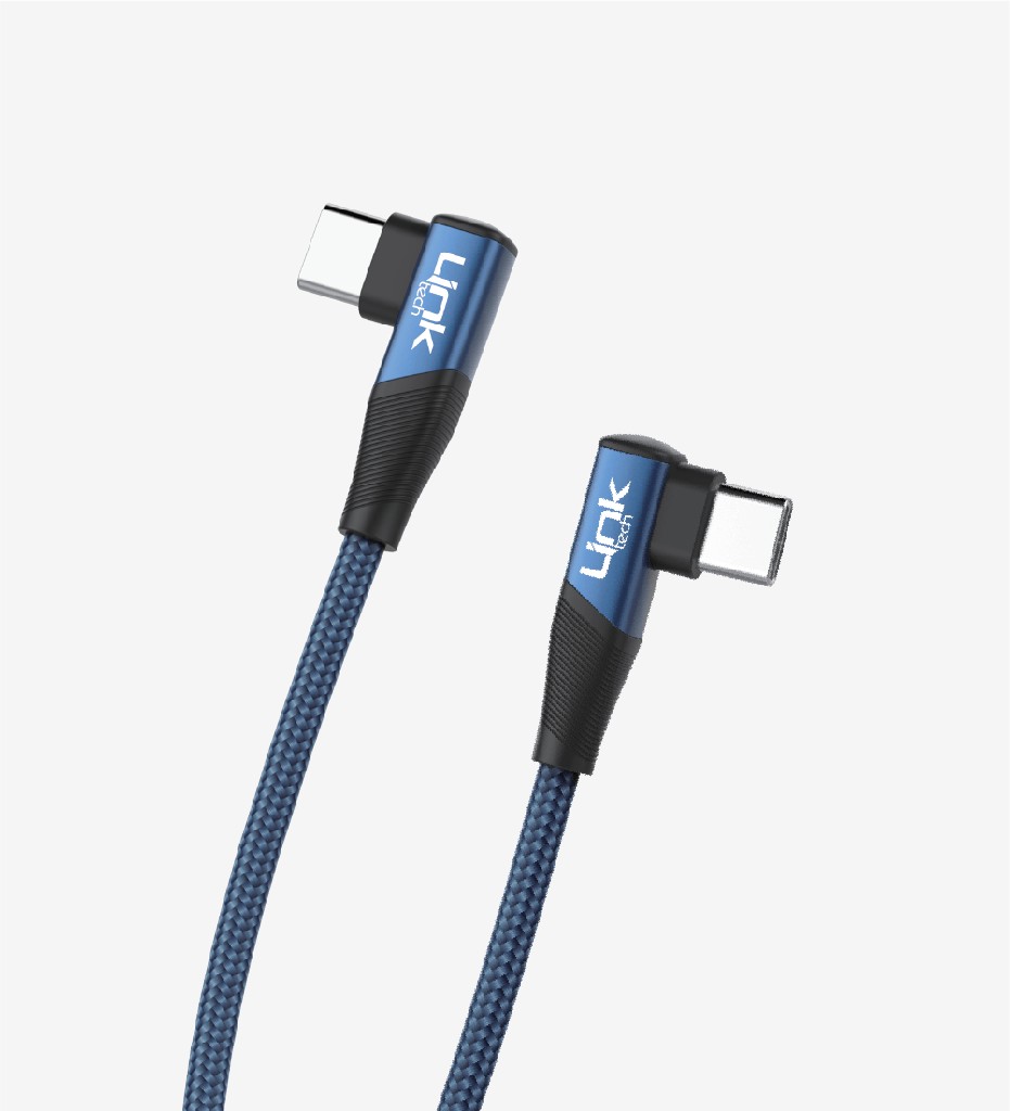 K595 Gaming 1500mm 3A 60W Braided  Type-C Type-C Charging Cable with 90° Degrees Metallic Head - 5