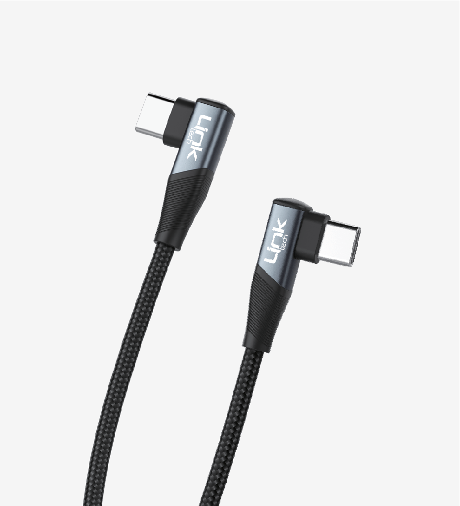 K595 Gaming 1500mm 3A 60W Braided  Type-C Type-C Charging Cable with 90° Degrees Metallic Head  Package - 6