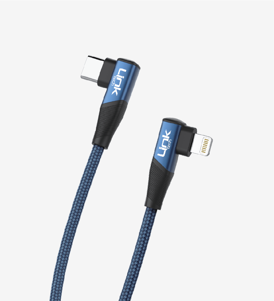 K596 Gaming 1500mm 3A 60W Braided  Type-C Lightning Charging Cable with 90° Degrees Metallic Head Package - 3