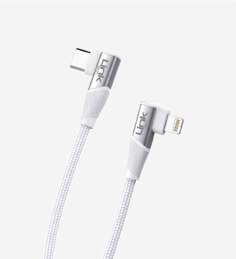 K596 Gaming 1500mm 3A 60W Braided  Type-C Lightning Charging Cable with 90° Degrees Metallic Head Package - 5