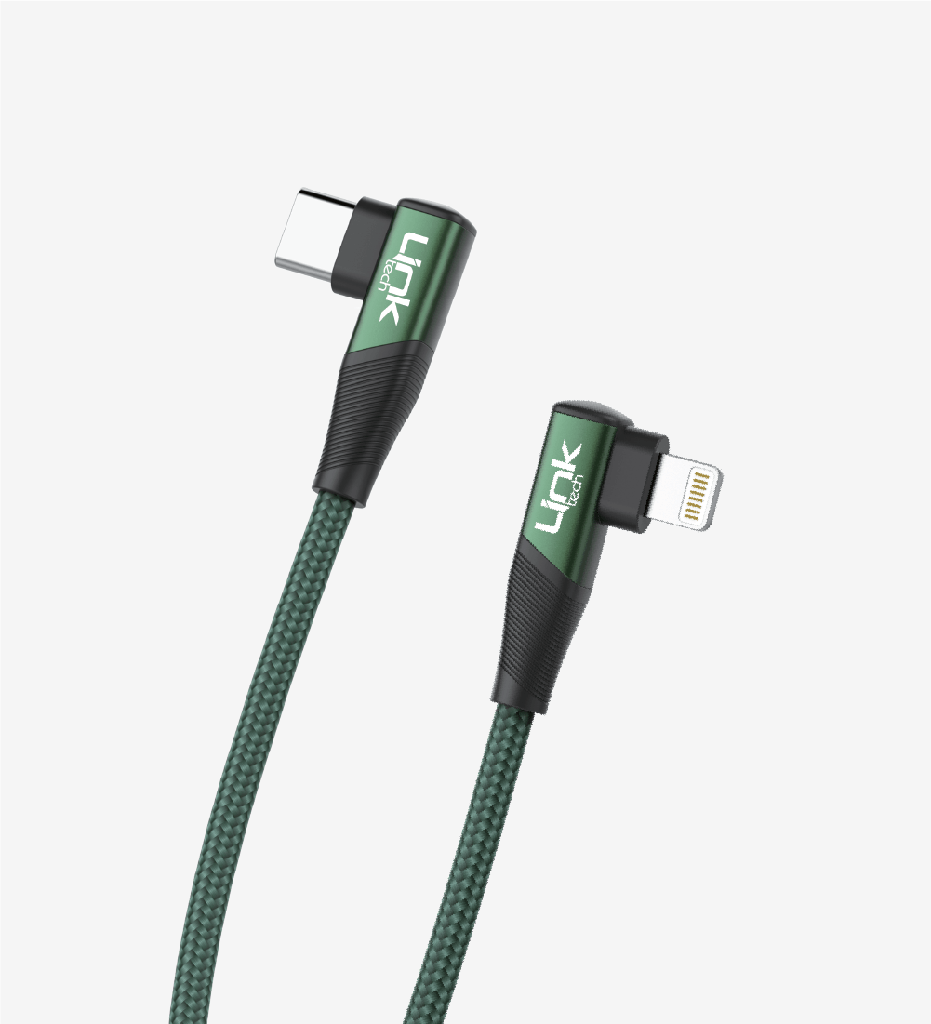 K596 Gaming 1500mm 3A 60W Braided  Type-C Lightning Charging Cable with 90° Degrees Metallic Head Package - 6