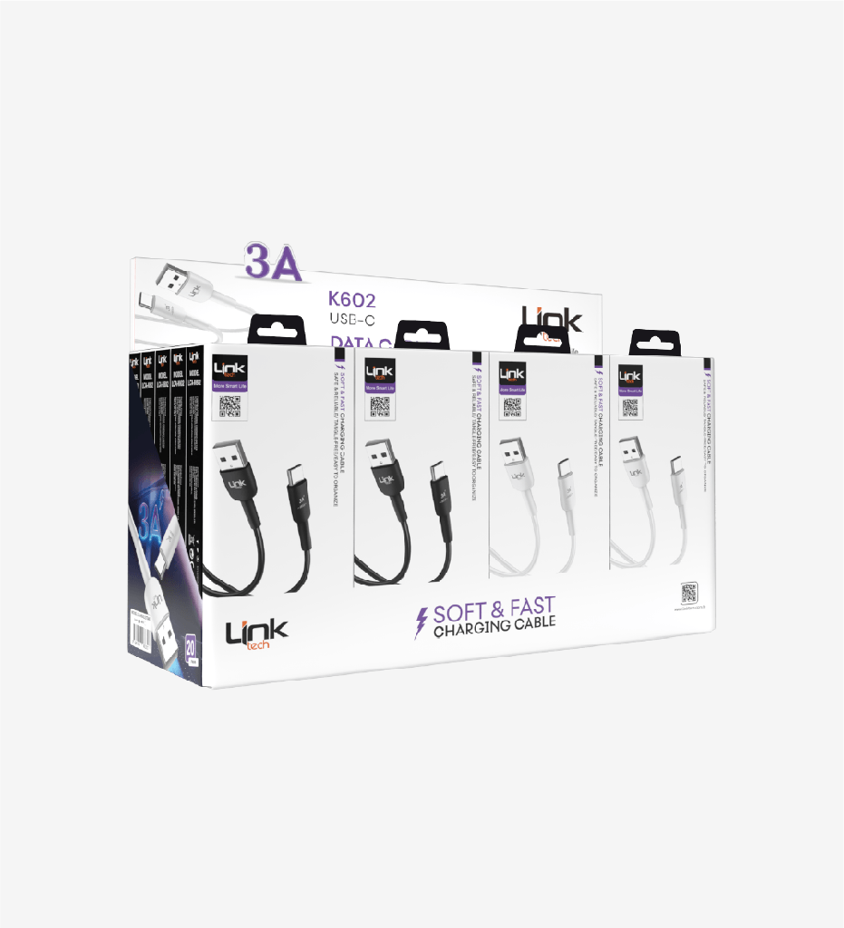K602 Safe 3A USB-A Type-C Charging Cable 100 Pack - 2