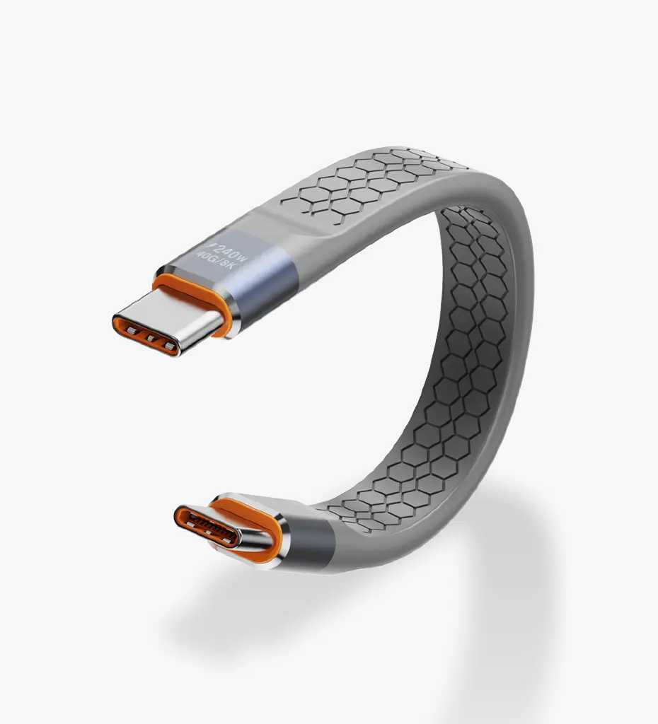 K623 Ultra-Speed USB4.0 240W Type-C to Type-C Keychain Cable - 4