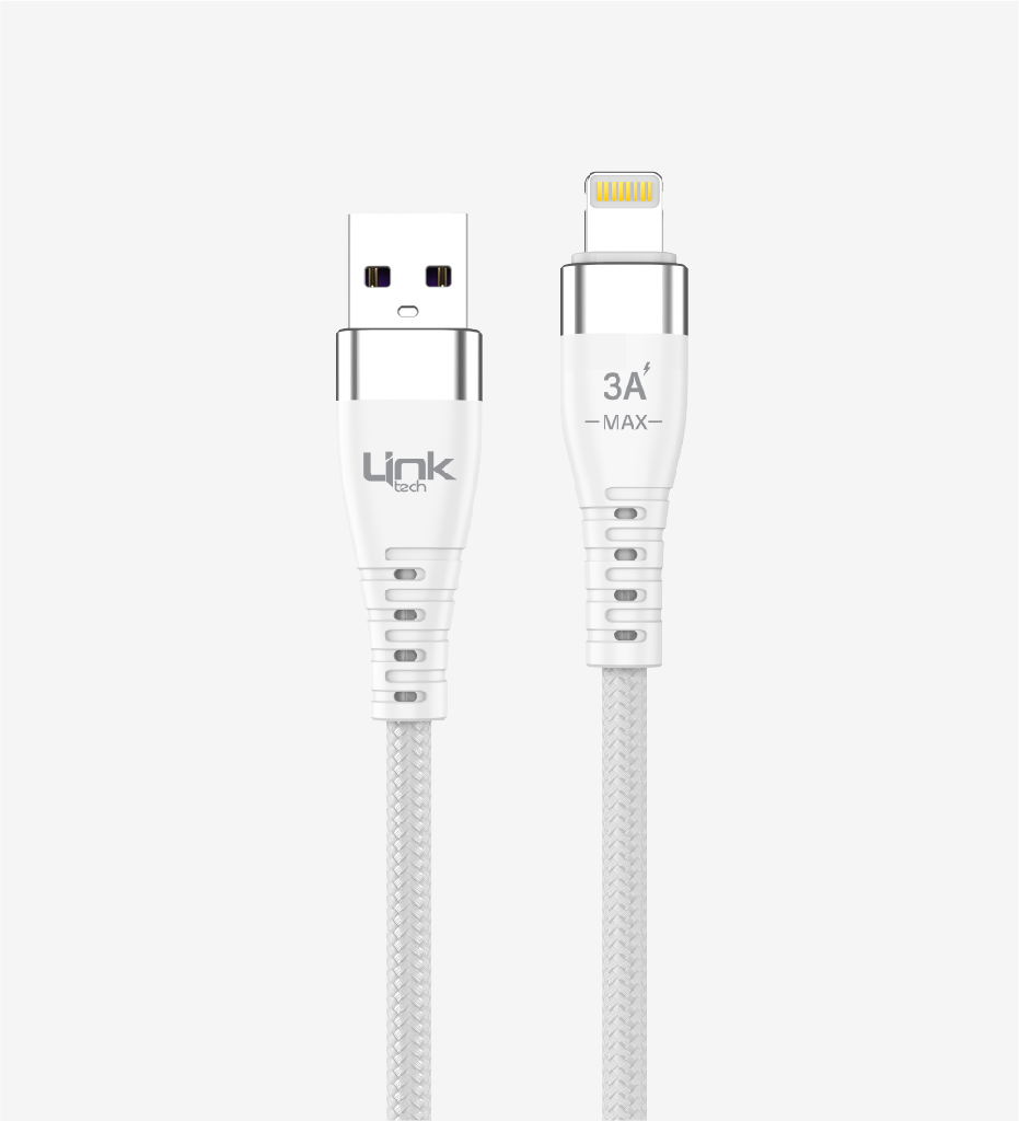K651 Premium MFI Certified 100cm 3A Braided Metal Head USB-A Lightning Charging Cable - 4