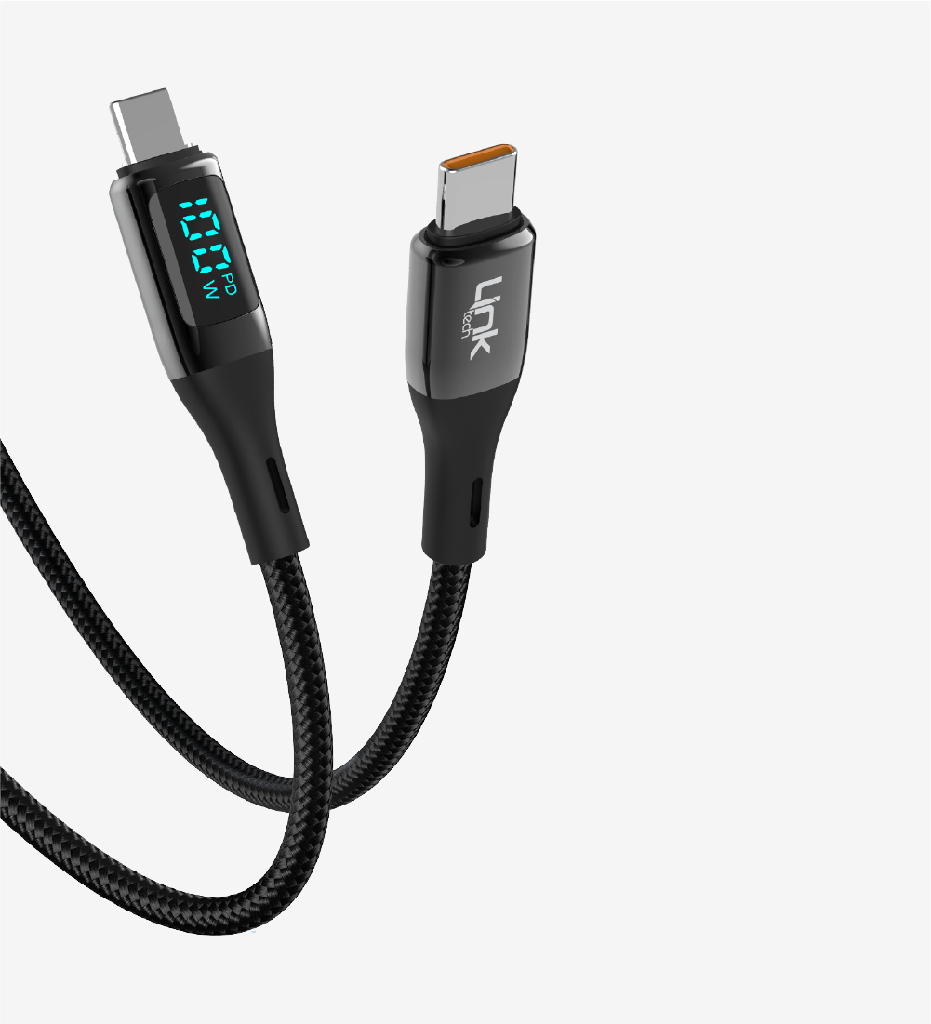 K680 PD 100W Type-C Type-C Zinc Head Data Cable with Digital Display - 2