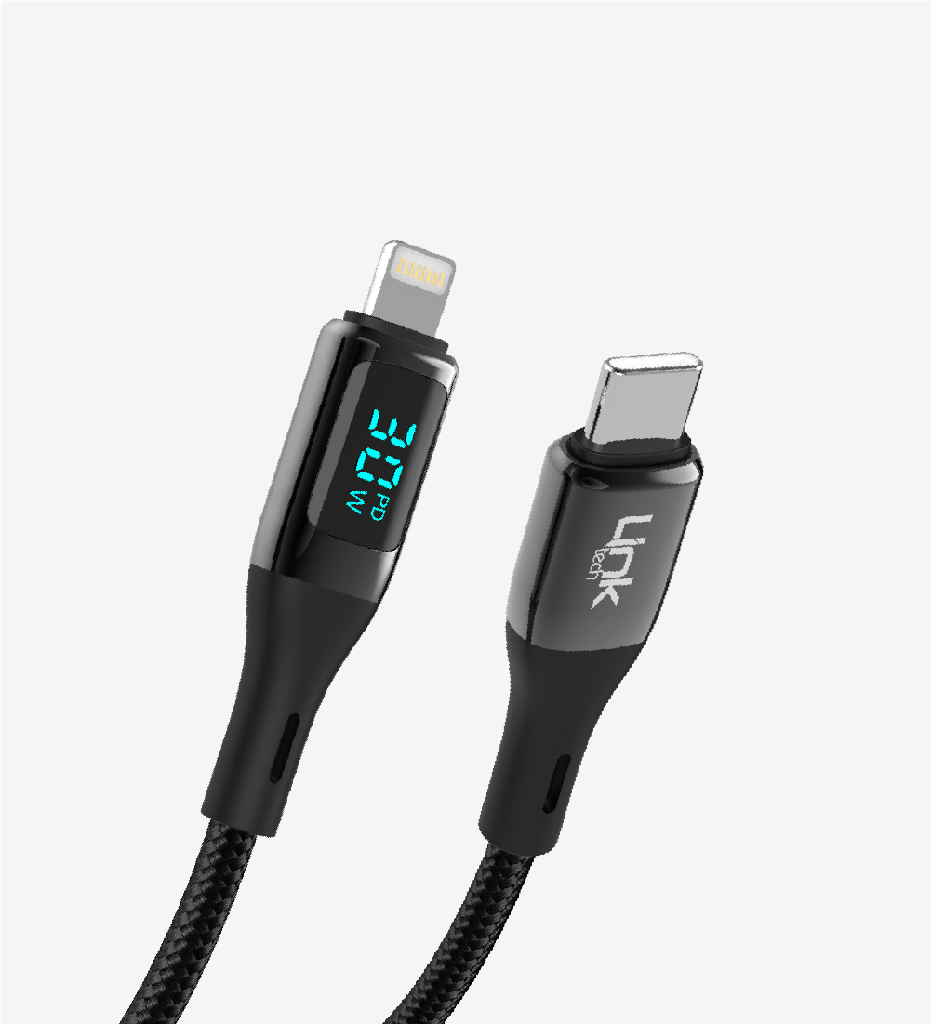 K683 PD 30W Zinc Head Type-C Lightning Charging Cable with Digital Display - 2