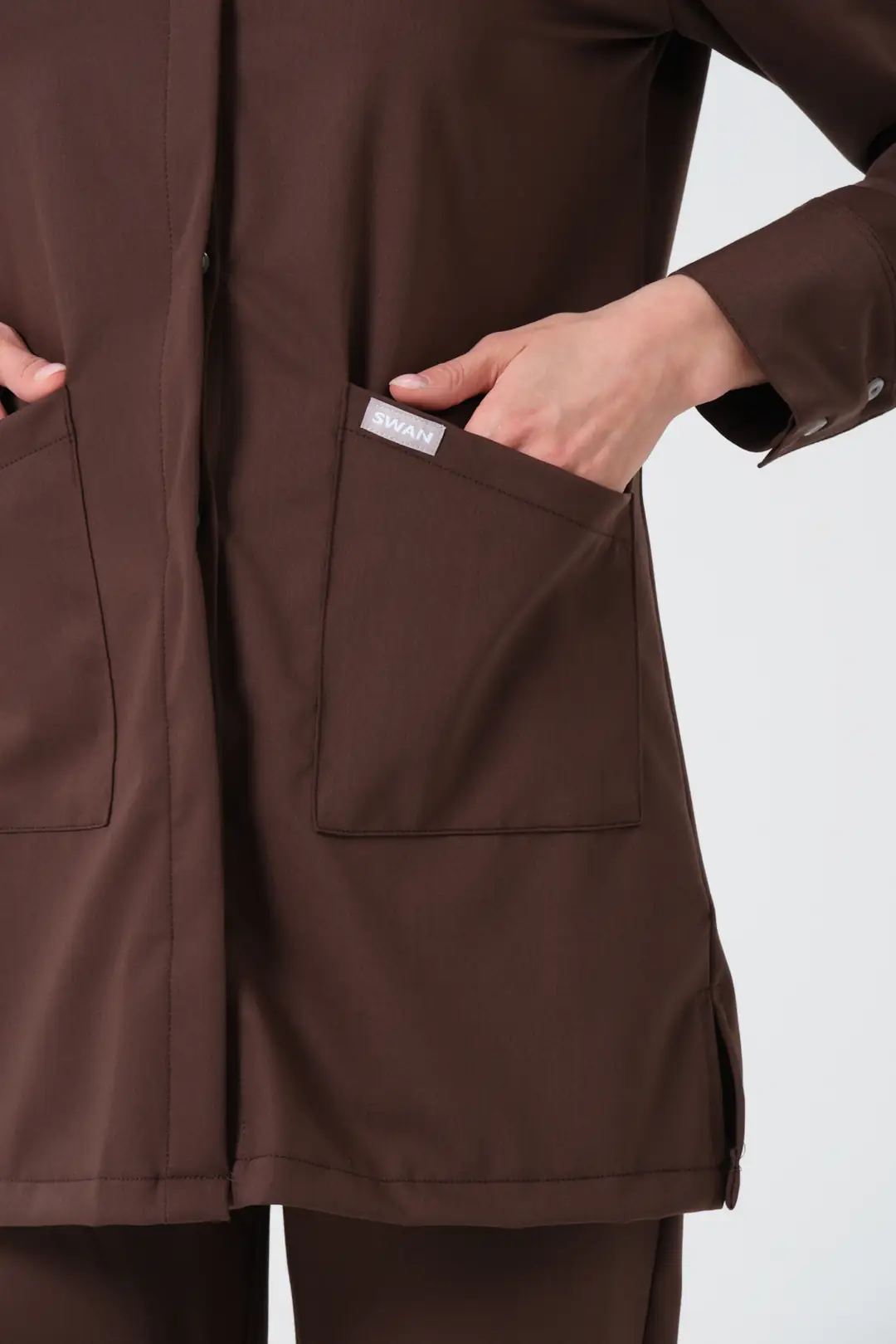 KAHVERENGİ - SAĞLIK ÇALIŞANLARI TESETTÜR ÜST ÜNİFORMA (ELITE) - 3