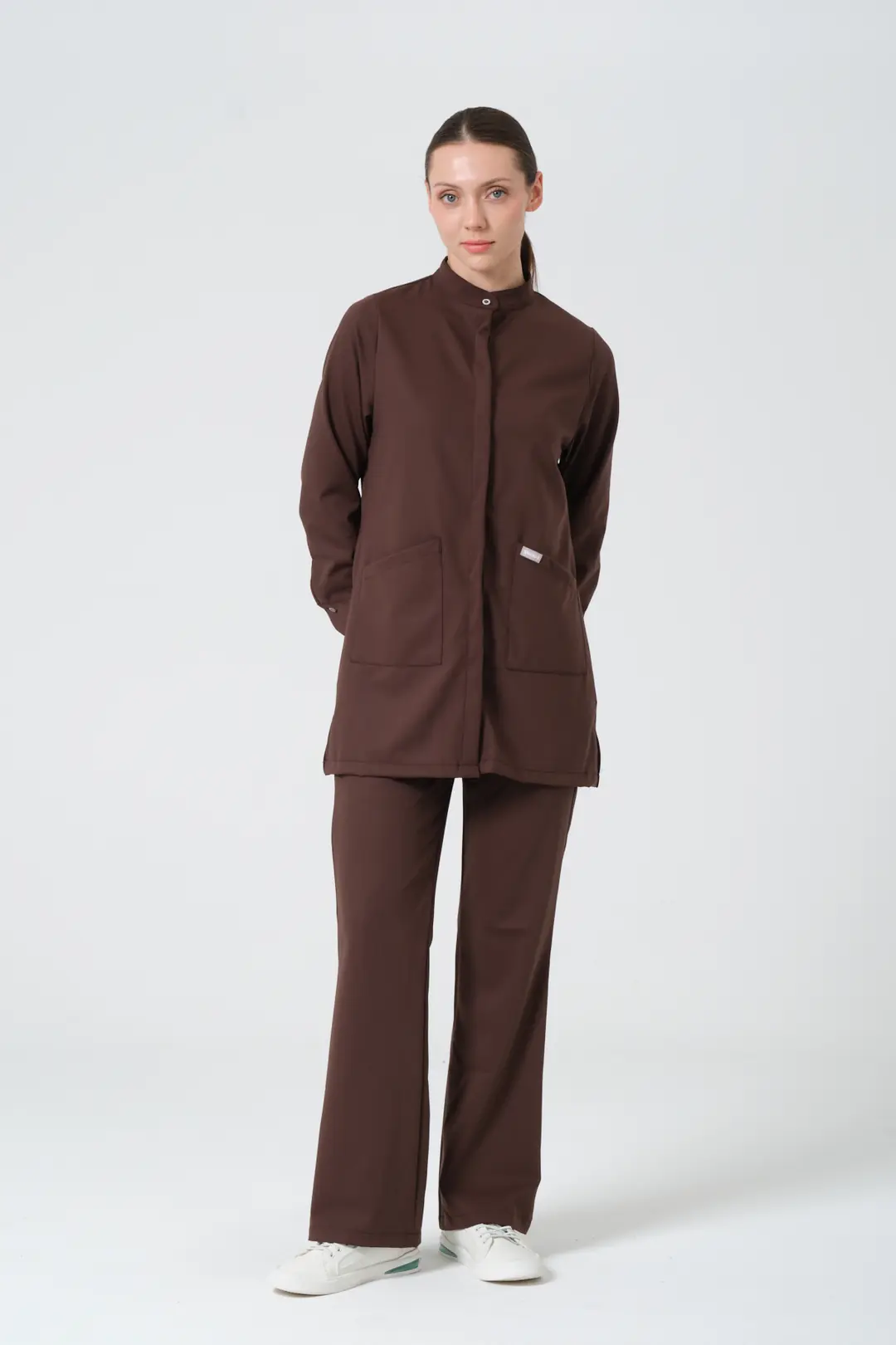 KAHVERENGİ - SAĞLIK ÇALIŞANLARI TESETTÜR ÜST ÜNİFORMA (ELITE) - 4