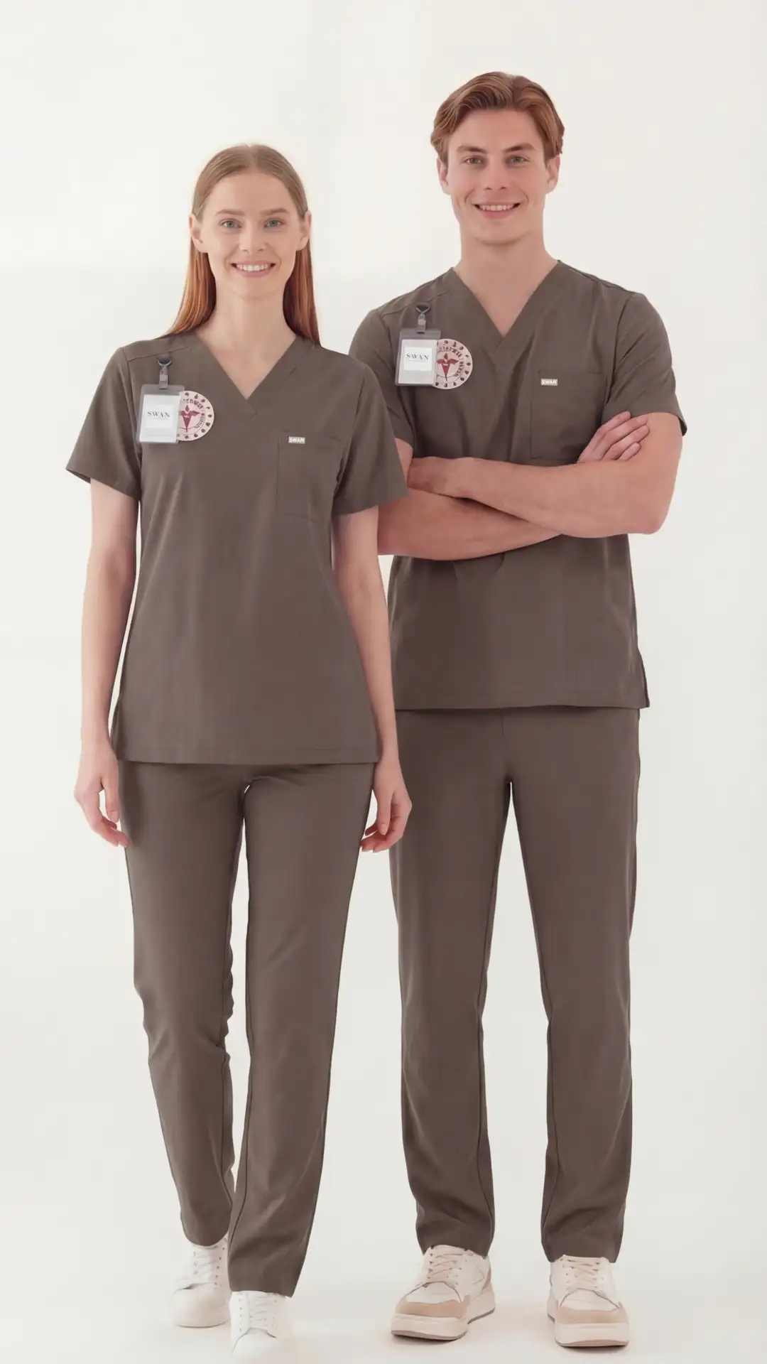 KAHVERENGİ - SAĞLIK ÇALIŞANLARI ÜNİFORMA TAKIM