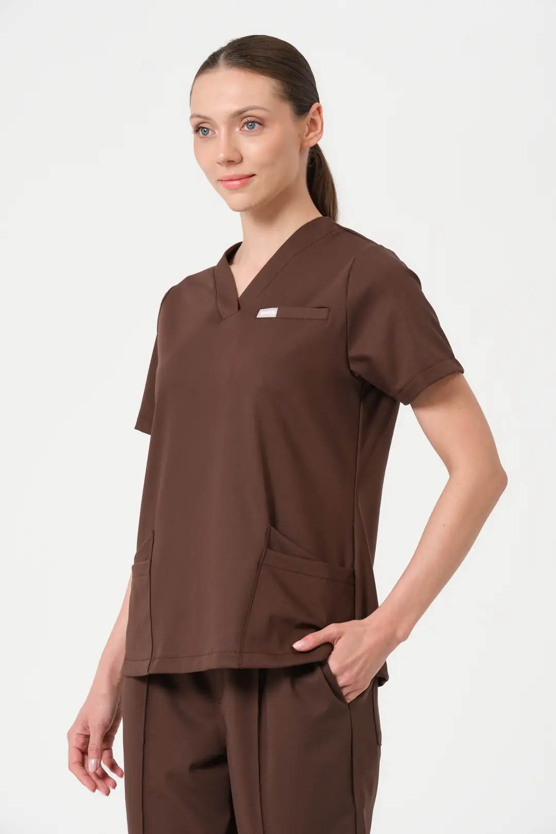 KAHVERENGİ - SAĞLIK ÇALIŞANLARI ÜST ÜNİFORMA  ÜNİFORMA (ELITE)