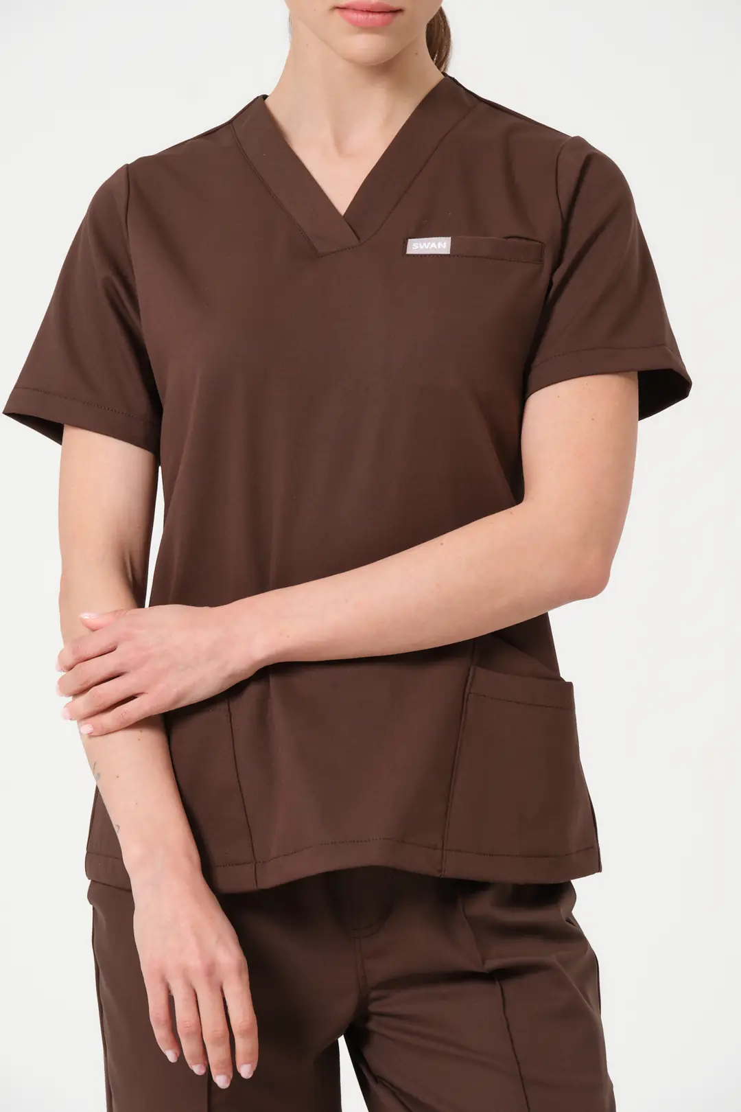 KAHVERENGİ - SAĞLIK ÇALIŞANLARI ÜST ÜNİFORMA  ÜNİFORMA (ELITE) - 3