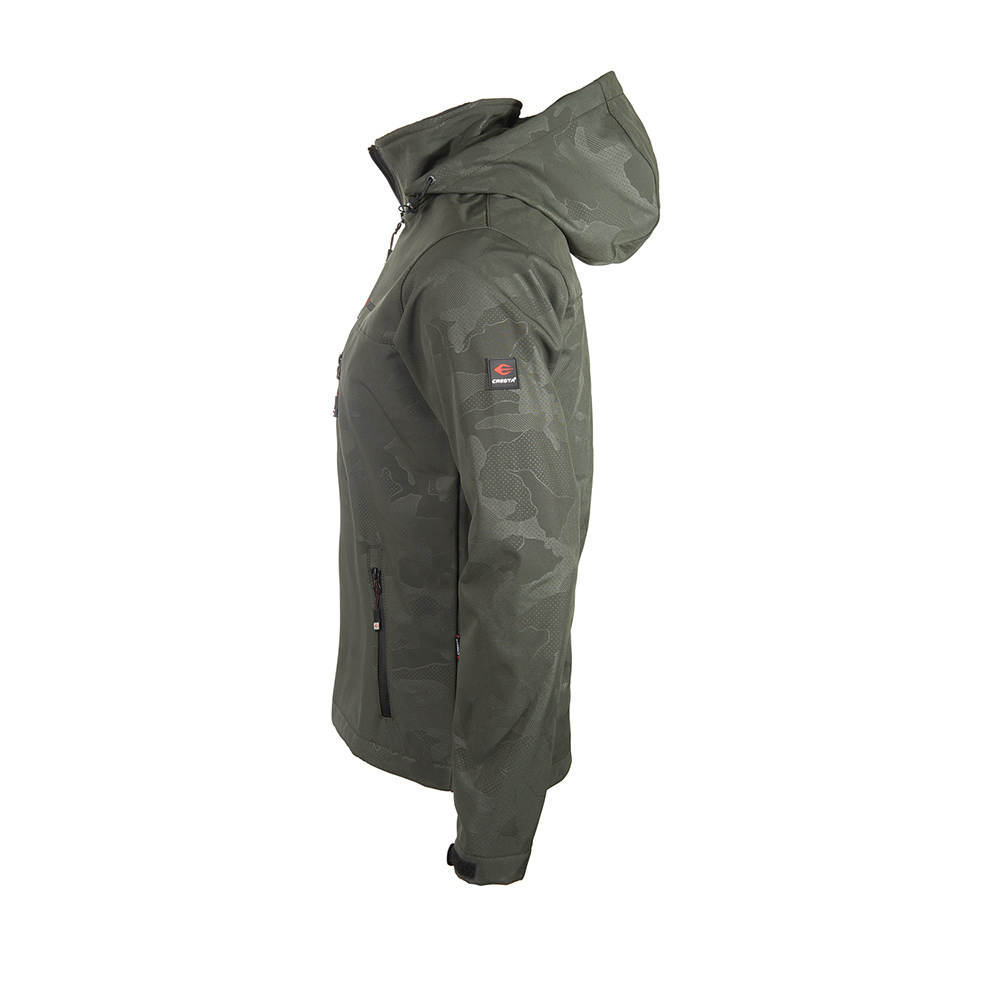 Kamuflaj Baskılı Kapüşonlu Softshell Ceket - 2