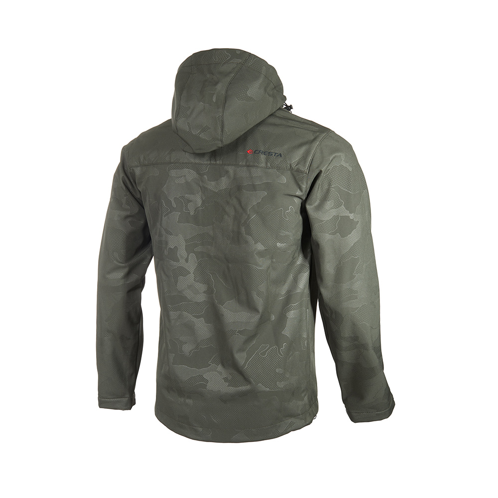 Kamuflaj Baskılı Kapüşonlu Softshell Ceket - 3