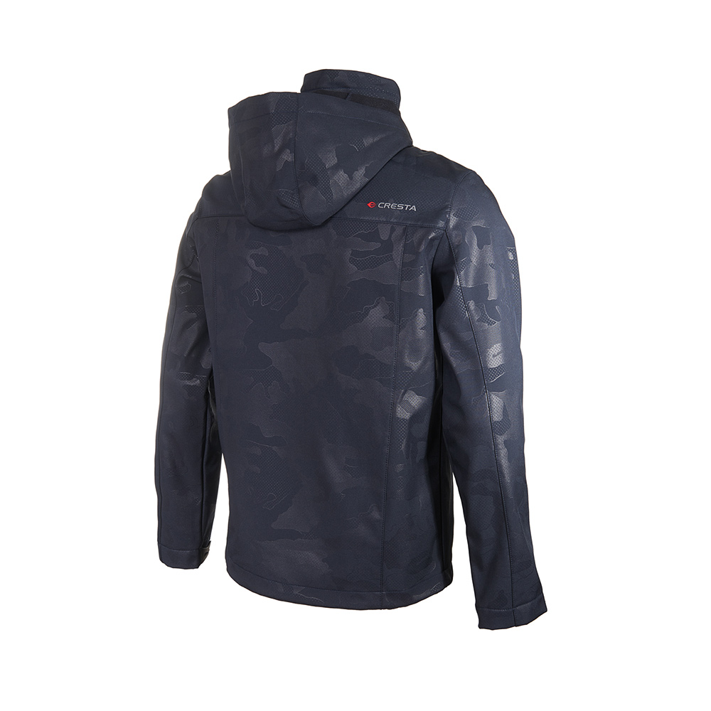 Kaplamalı ve Kapüşonlu Desenli Softshell Ceket - 2