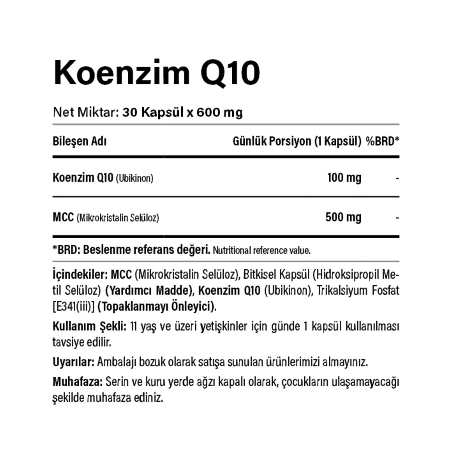 Koenzim Q10 100 mg 30 Kapsül - 2