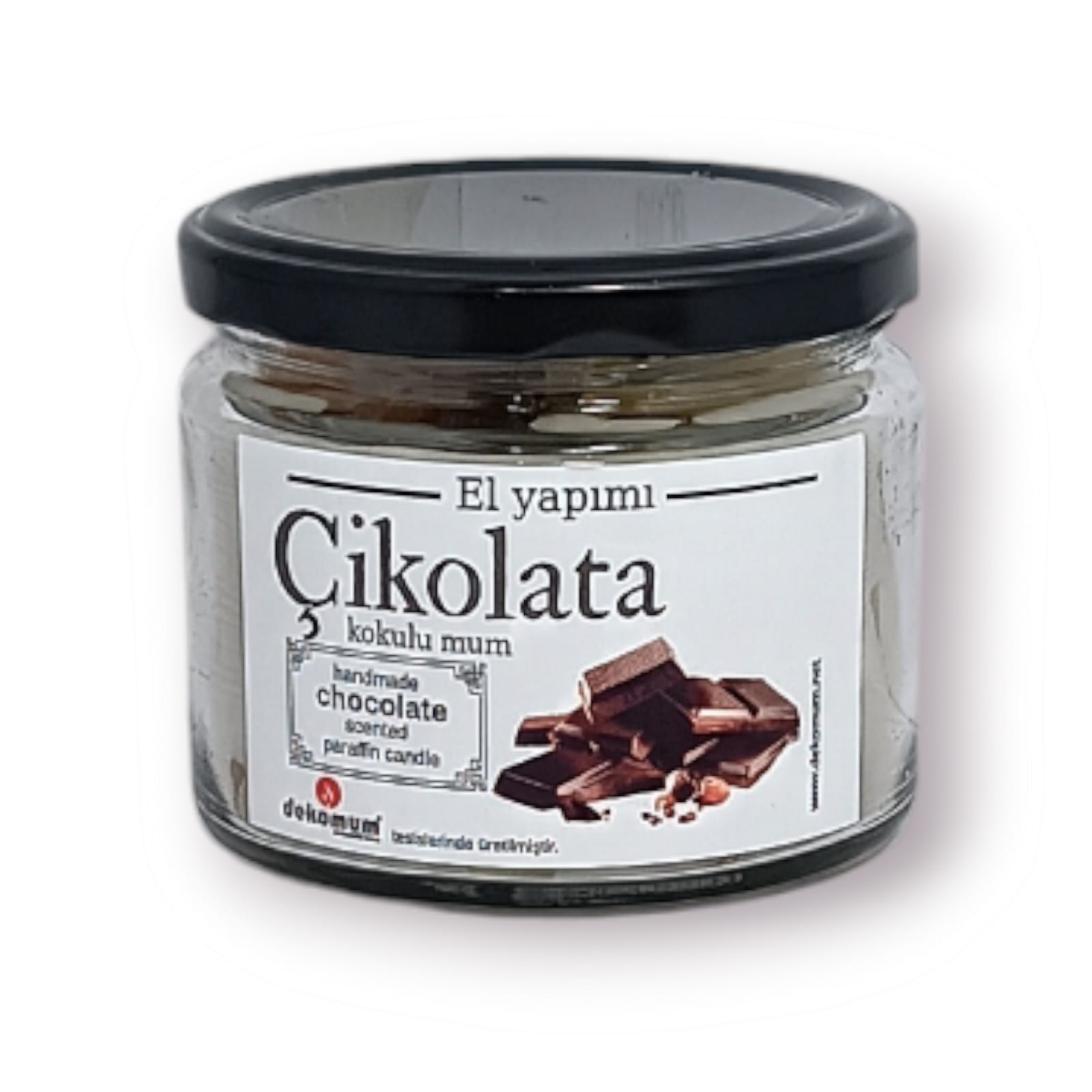 Kokulu kavanoz mum çikolata